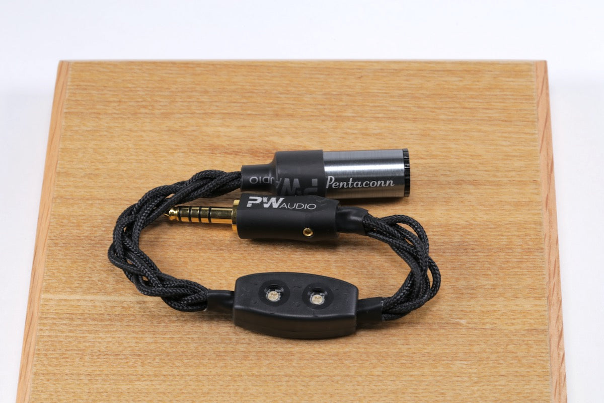 1960s 4wired 4.4mm Pentaconn Female to 4.4mm Male Impedance Adapter with Controller & GND